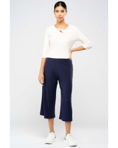 textured cropped legs pants