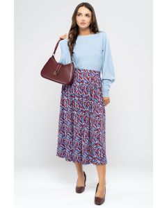 printed skirt with pleats