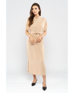 knitted dress with slits