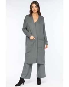 plain knitted cardigan