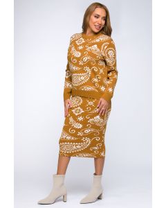 Fashion Knitwear Midi Skirt