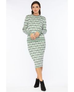 printed knitted skirt