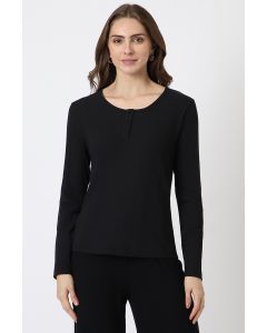 textured women basic top