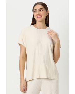 textured women basic top