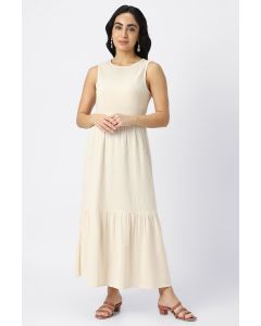 textured maxi dress