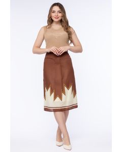 contrast colored women skirt