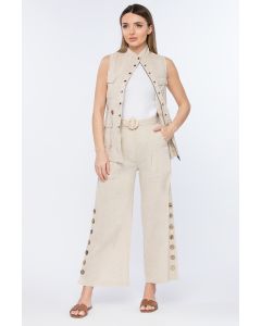women pants with buttons
