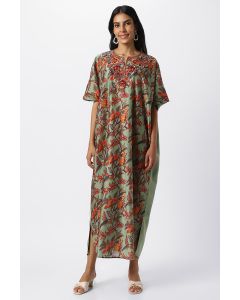 جلابية نسائية بتطريز
