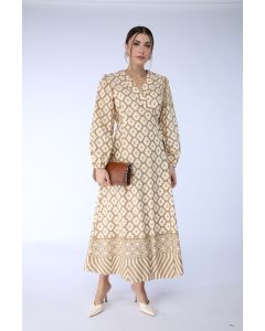 printed wrap maxi dress