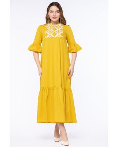 women dress with embroidery