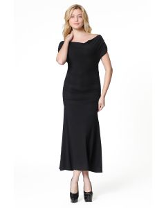 off-shoulder longline dress