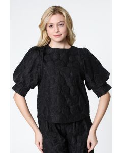 blouse with floral texture