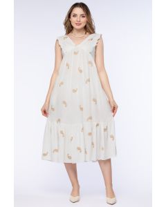 women dress with embroidery