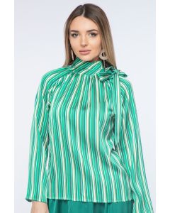 striped women satin top