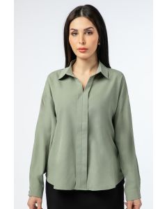 solid colored women top with collar