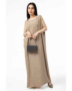 sleeveless solid colored women maxi dress
