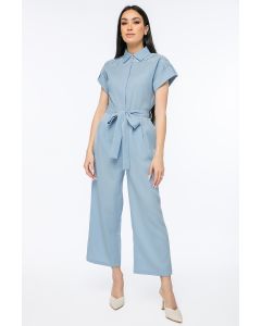 women jumpsuit with perforated slots