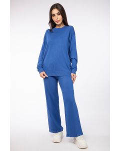 solid colored cropped knitted women pants