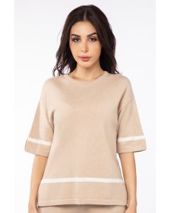 short sleeves knitted women sweater