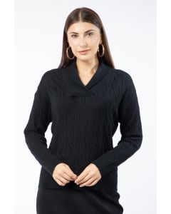 textured knitted women sweater