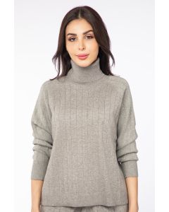 solid colored knitted women sweater
