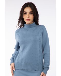 solid colored knitted women sweater