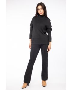 solid colored knitted women pants