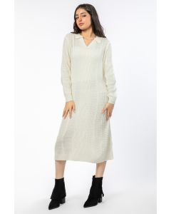 textured knitted women dress