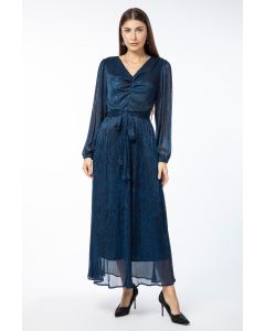 plisse women maxi dress