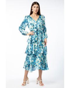 colored layered women dress