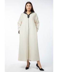 flowy maxi women dress with tuede hoodie