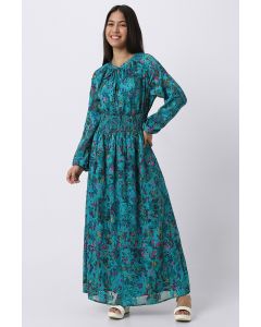 floral maxi women dress