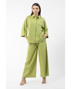 solid colored flowy women pants