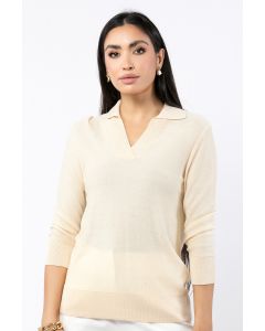 solid colored knitted women pullover