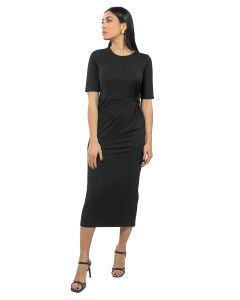 ribbed textured longline women dress