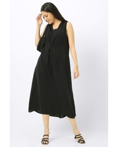 solid colored flowy women dress