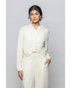 Women Cropped Long Sleeves Chic Style Shirt