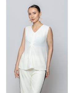 Women Solid Color Sleeveless Top
