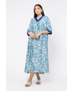 جلابية نسائية طويلة بطبعات ملونة