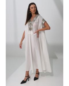women jalabiya dress with sequin and embroidery