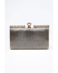 women shoulder bag with metallic pattern