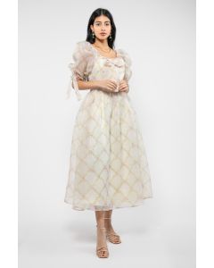 floral printed longline women dress