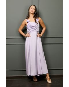 solid colored sleeveless maxi women dress