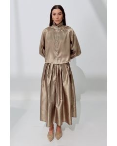 تنورة نسائية طويلة بخامة ساتان