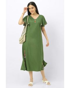 women dress with embroidery