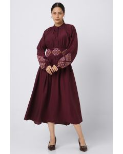 women dress with embroidery