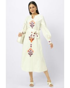 women dress with embroidery