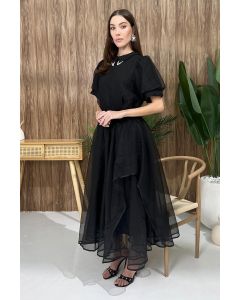 تنورة نسائية طبقات مكشكشة