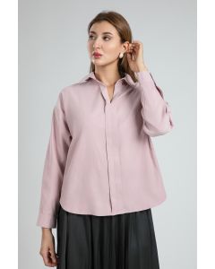 بلوزة نسائية رسمية أنيقة بياقة V