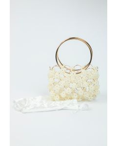 Handbag with Pearl Rings